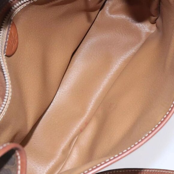 CELINE Macadam Canvas Shoulder Bag PVC Leather Brown Gold Auth KD057 - Picture 12 of 16